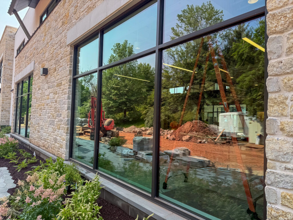 large window on an office building